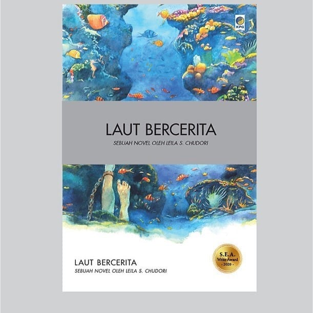 Cover buku Laut Bercerita 